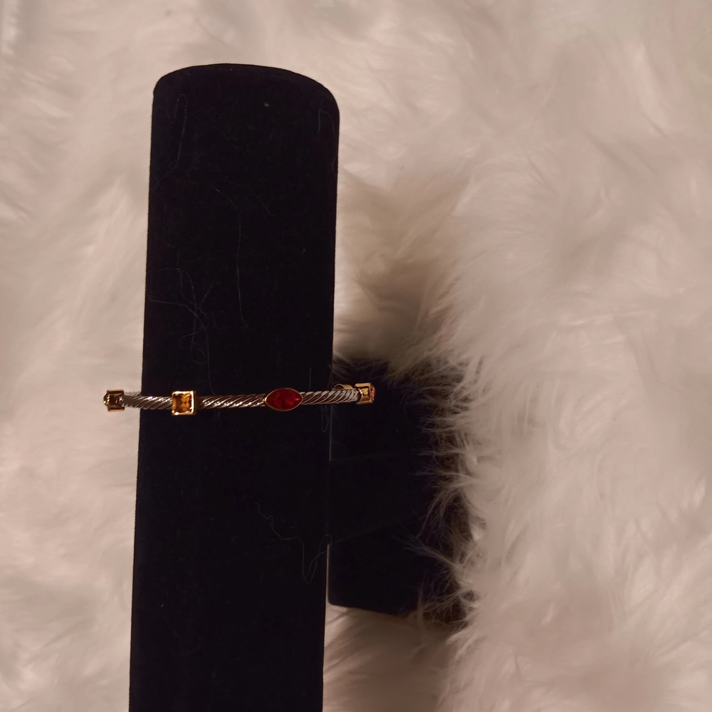 Cato Gold and Red Accent Bracelet